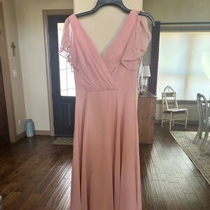 David’s bridal flutter sleeve full skirt size 2